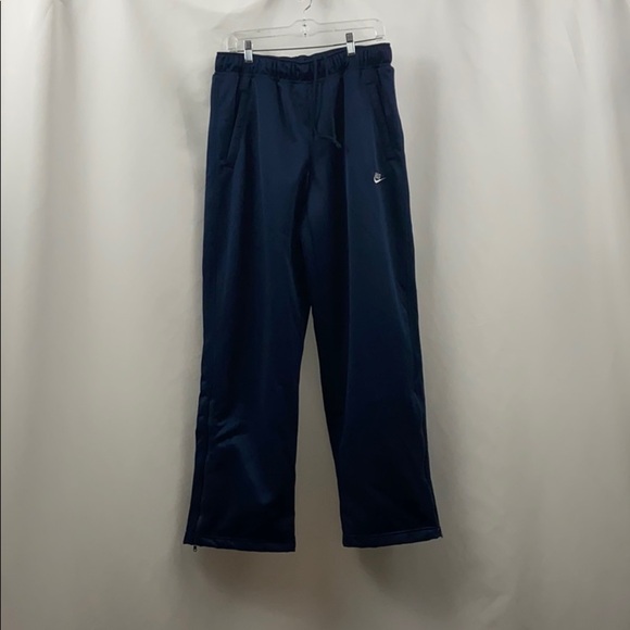 Vtg Nike Mens JoggerLined Navy Blue Sz Large Pants - Picture 1 of 12